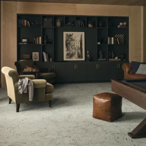 Carpet in a multi-purpose library and game room | Green's Floors & More
