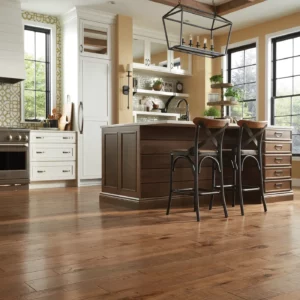 Brown hardwood flooring in a kitchen | Green's Floors & More